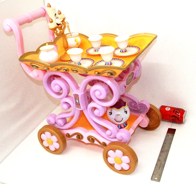 DISNEY BEAUTY BEAST Princess Belle Mrs Tea Pot Singing Talking Trolley Cart TOY £44.99 PicClick UK