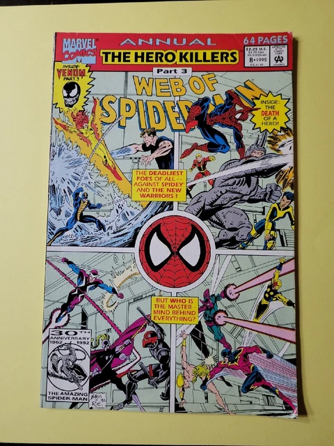 Web Of Spider-Man #8 Annual Marvel 1992 Comic Book venom