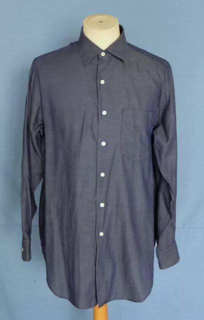 Yohji Yamamoto DURBAN A.A.R AAR Blue Cotton Men Shirt L/S L