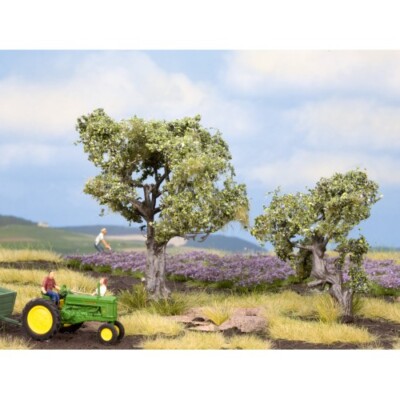 NOCH 21995 1/87 H0 TT DECORS ARBRES OLIVIERS 6 ET 9 CM DE HAUT 2 PIECES HO 
