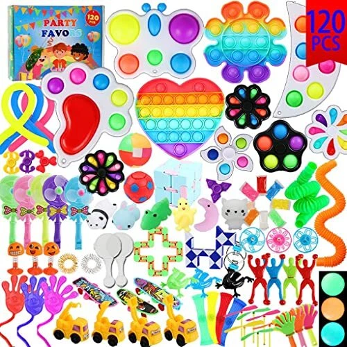 120PCS Party Favors For Kids 4-8, Fidget Toys Treasure Box Classroom Party 120