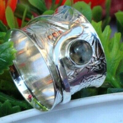 Labradorite Ring 925 Sterling Silver Spinner Ring Handmade Ring All Size AM-714