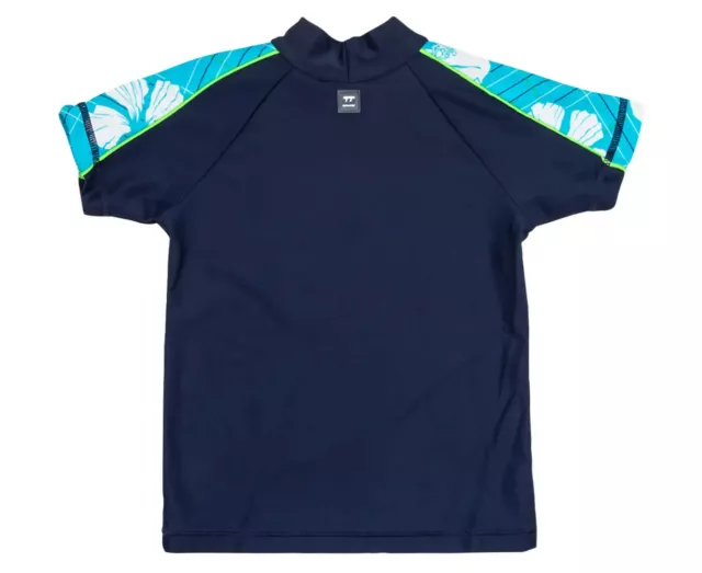 Wave Rat Baby Boys Size 0 Hibiscus Rash Vest - Marine Blue, BNWT, RRP $25.49 2