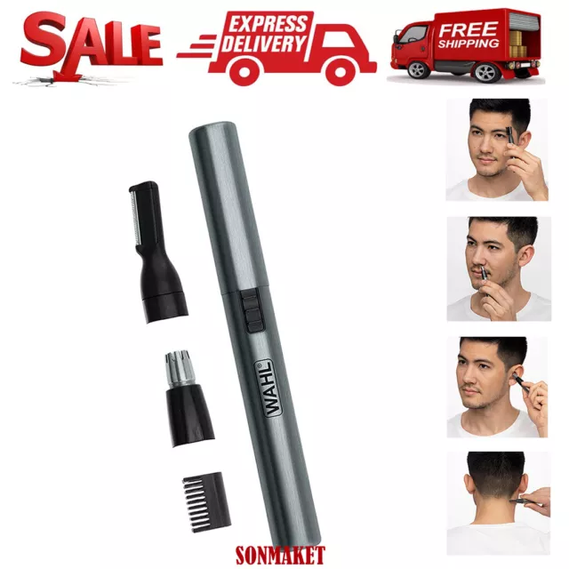 Wahl Nose Ear Trimmer Neck Hair Eyebrow Groomer Clippers Micro Personal Shaver