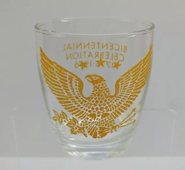Bicentennial Golden Eagle 1776 - 1976 1/2 Pint Glass