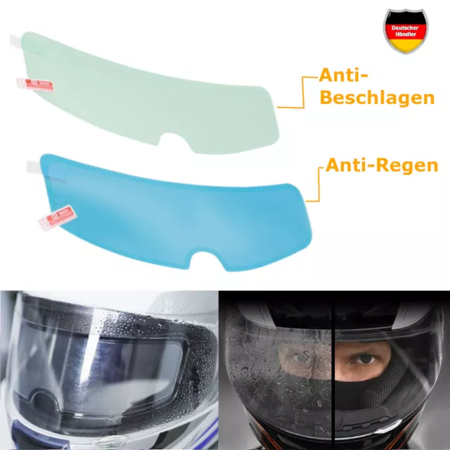 Visier Anti Regen Helm Motorrad Helmfolie Motorrad beschlagen Schutz Regenschutz