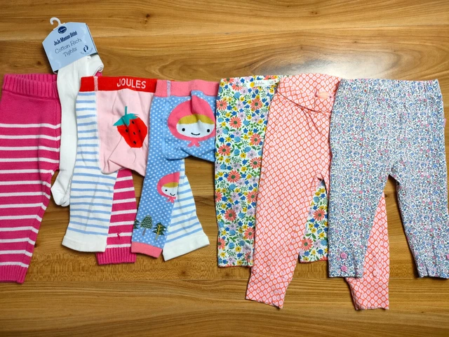 {E861} Joules JoJo Maman Boden bebe girls 6-9 months leggings bundle