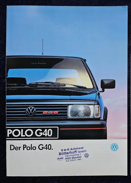 VW Polo 86C 2F Coupe G40 Prospekt 9.1991   Bütterhoff