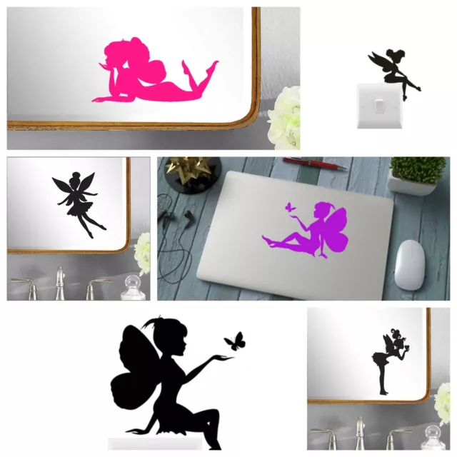 Magical Fairy Silhouette Waterproof Decal - Car Bumper Sticker - Laptop Skin