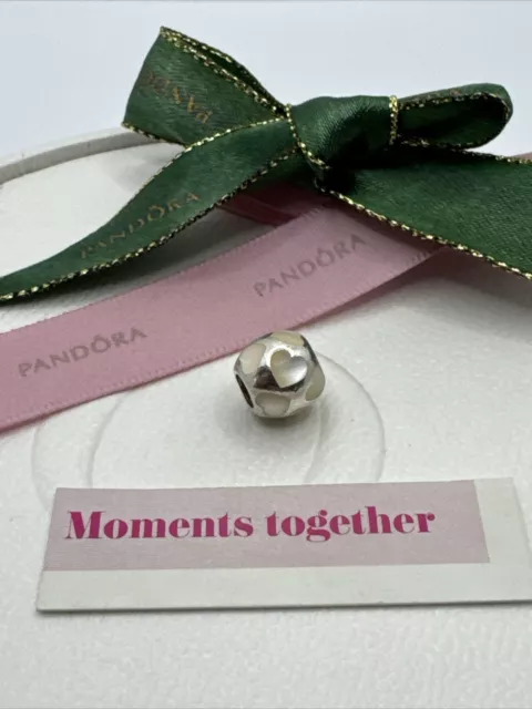 Pandora Charm Hearts Mother of Pearl  790398 Retired Authentic