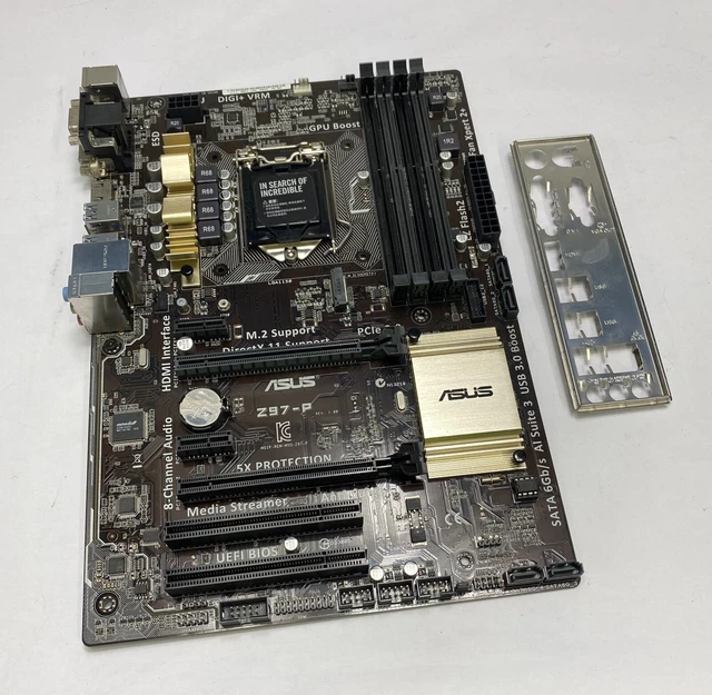 Z97 P ASUS Z97-P REV. 1.00 Socket 1150 Motherboard complete with Backplate £ ...