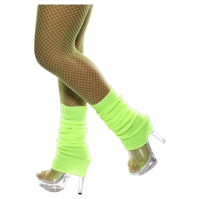 NEON LEG WARMERS Adult 80s Workout Costume Aerobics Fancy Dress Outfit  Clothes $8.92 - PicClick