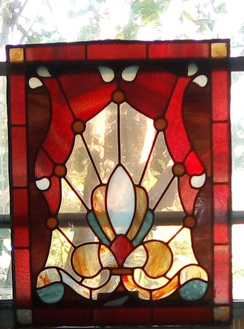 antique stained glass window