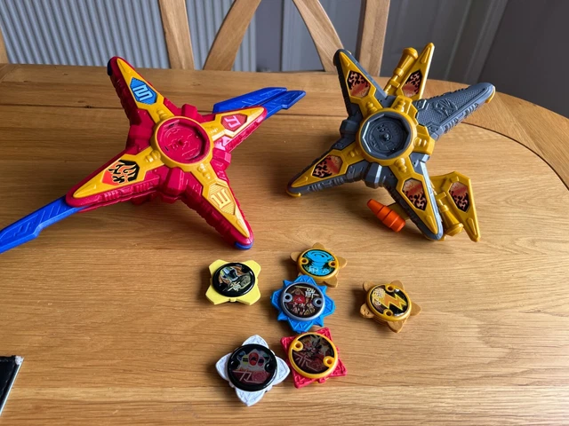 POWER RANGERS NINJA steel Red Star Morpher Gold star Morpher and 6 Rare ...