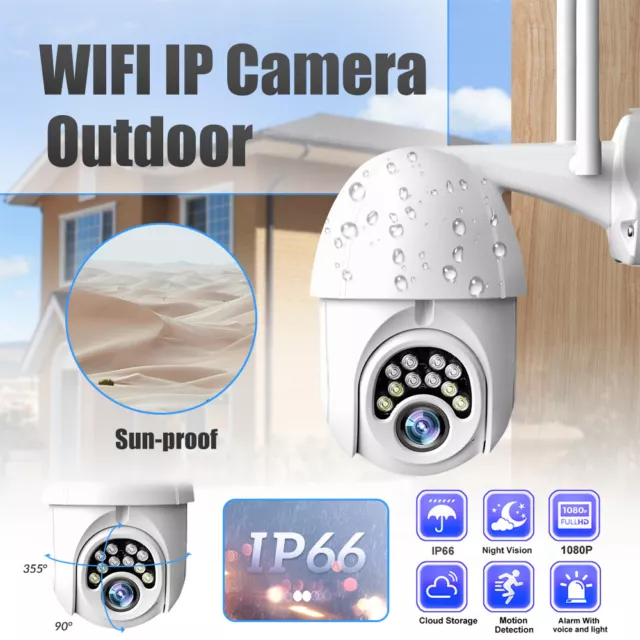 WIFI IP CAMERA HD 1080P FUNK WLAN NETZWERK AUßEN ÜBERWACHUNGSKAMERA Outdoor