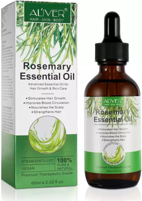 ALIVER Olio Di Rosmarino per Capelli, Rosemary Oil for Hair Growth, 100% Natural