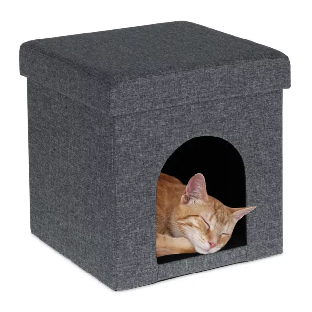 Tabouret chat Niche Pouf Grotte Abri Lit petits animaux Refuge Maison Meuble