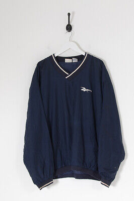 Vintage 90s Reebok Pullover Giacca Blu Navy (XL)