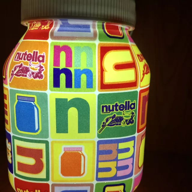 Lampada Nutella Led Da Collezione In Vetro Nuova Kinder Ferrero Gadget