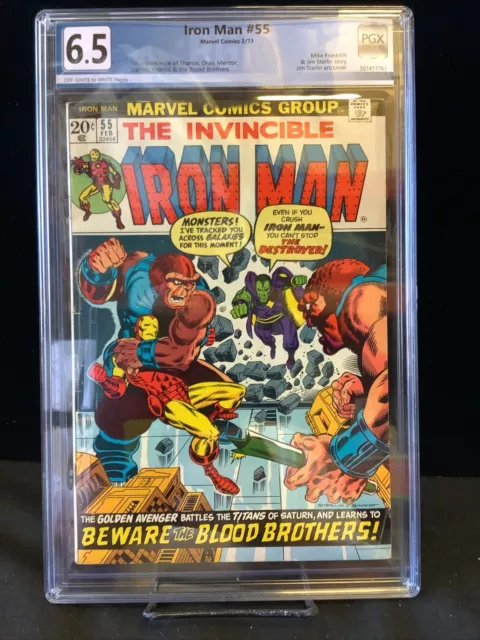 Iron Man Issue # 55 1st Appearance Thanos Graded 6.5 1st Drax +