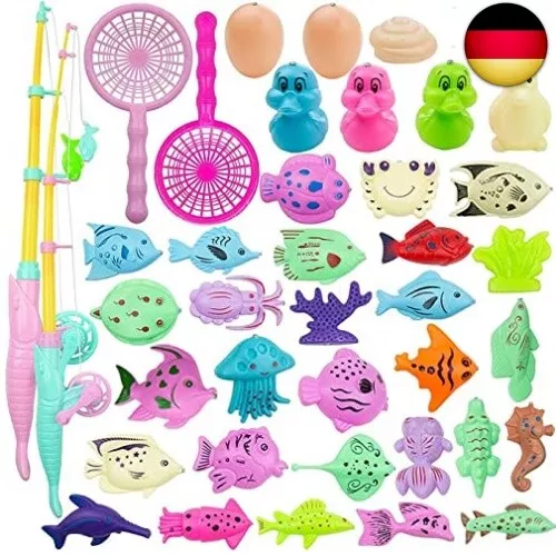 MOOKLIN Roam Angeln Spielzeug, 39 Stück Baby Badespielzeug, Wasserspiel