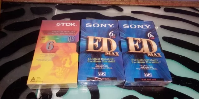 11 VHS Blank Video Tapes T-120 & 9 Blank Audio Cassettes Sony Fuji TDK Memorex