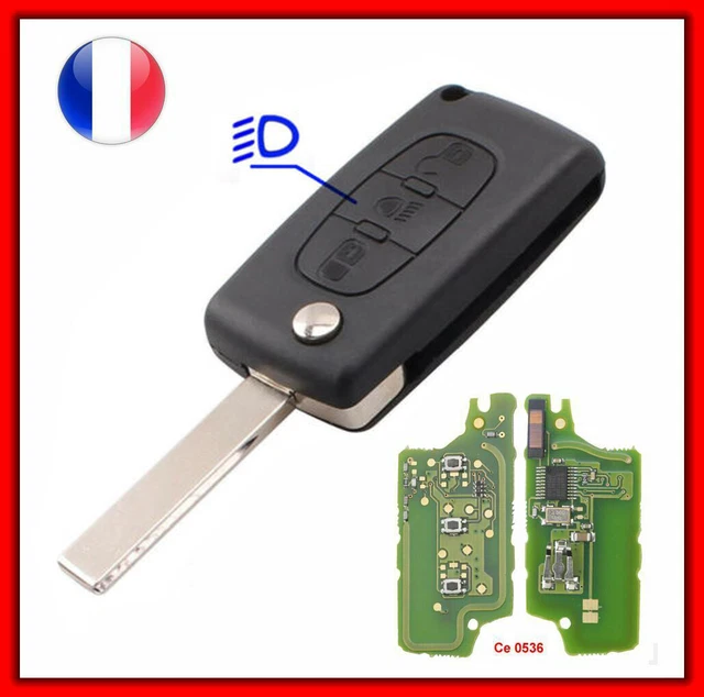 Telecomando Chiave Auto Completo Per Peugeot 207/307/Partner E Citroen C4 Picasso/Berlingo