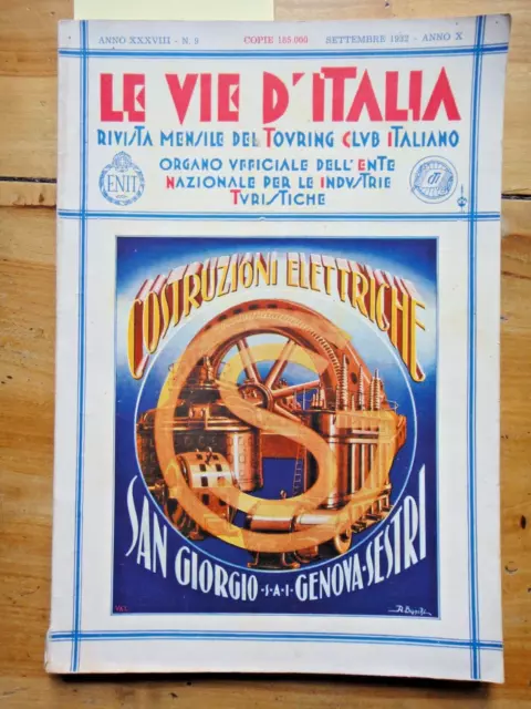 1932-LE VIE D'ITALIA-LA TELEVISIONE Suo stato attuale+