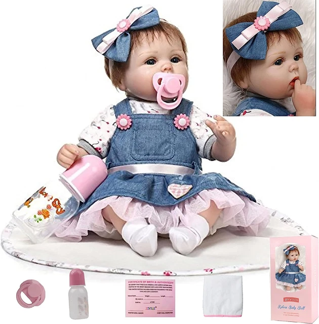 18" Reborn Dolls Handmade Soft Vinyl Silicone Realistic Newborn Baby XMAS Gifts