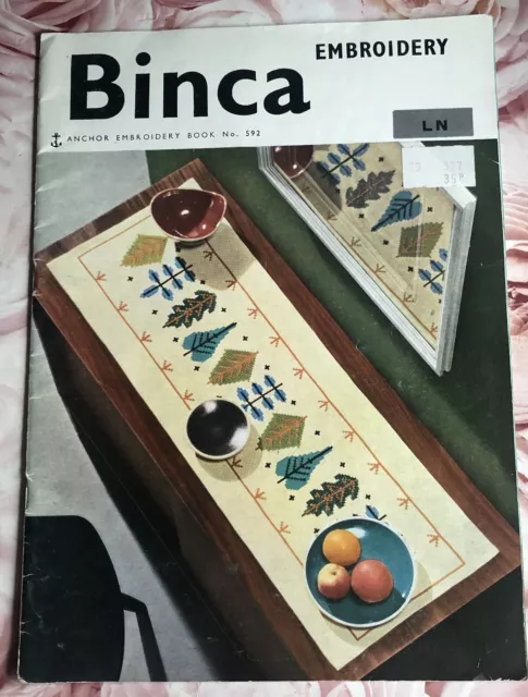Fantástico Libro de Bordado de Ancla Retro Vinca Vinca No 592 Marzo 1975 Revista