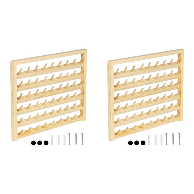 Porte Pipes En Bois Porte-Fil De Poignet En Bois - Lot De 2 (Rouge