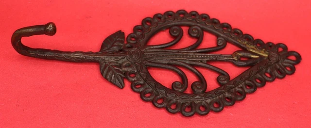 Leaf Shape Handmade Vintage Style Brass Towel Key Cloth Wall Hanger Hook BA2248 8