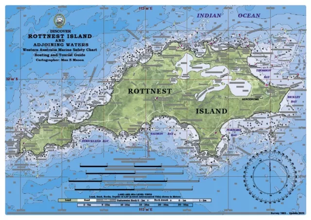 Boating, Tourist, WA Marine Safety Chart - ROTTNEST IS & ADJOINING WATERS+BONUS