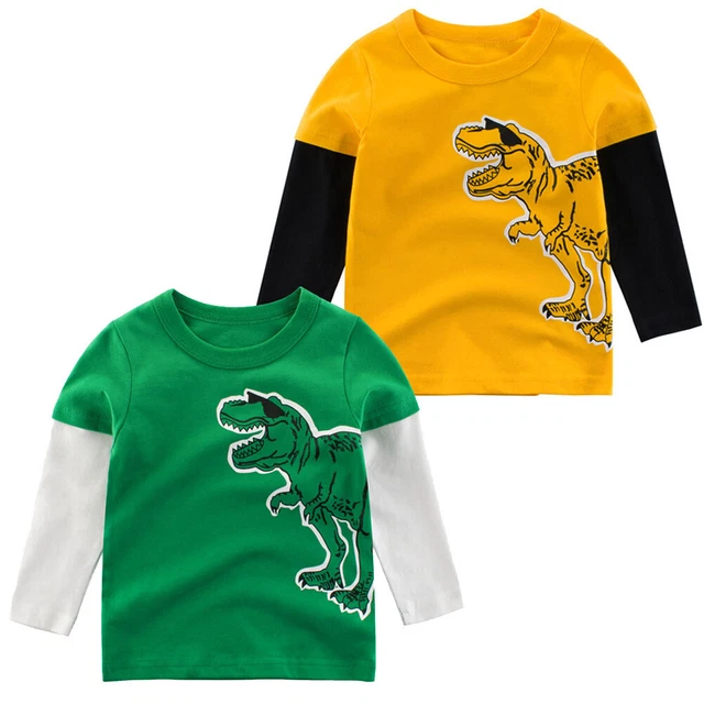Toddler Boys T shirt Kids Dinosaur T Rex Long Sleeve Tee Baby Child Top Clothes