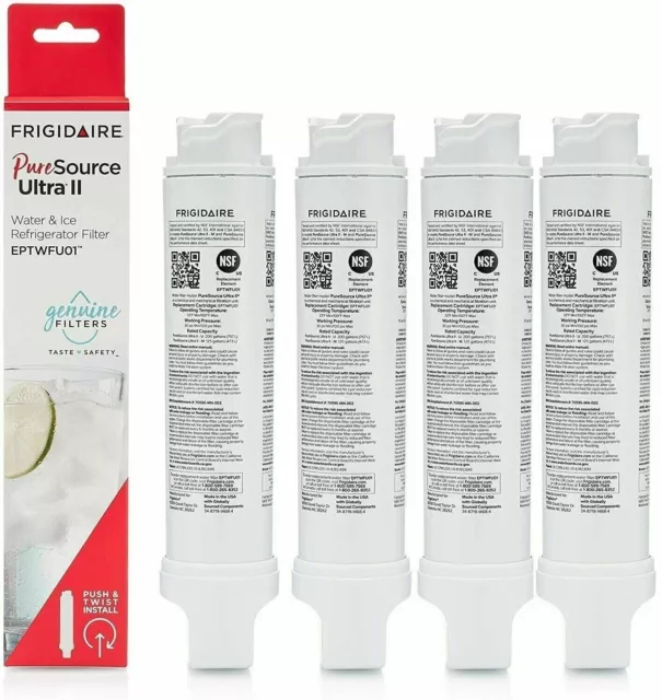 1-4 Pack EPTWFU01 Pure Source Ultra II Refrigerator Water Filter Replacement