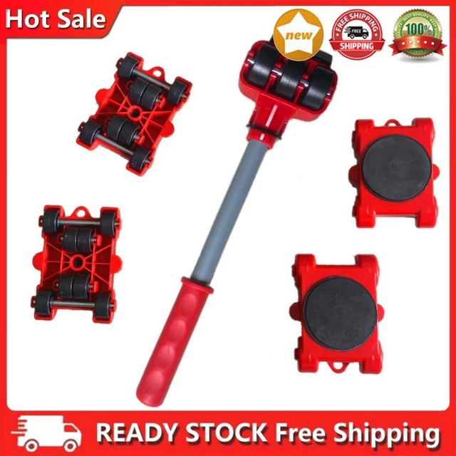 5pcs Heavy Furniture Lifter Mover Transport Portable Moving Pry Sticks (B)