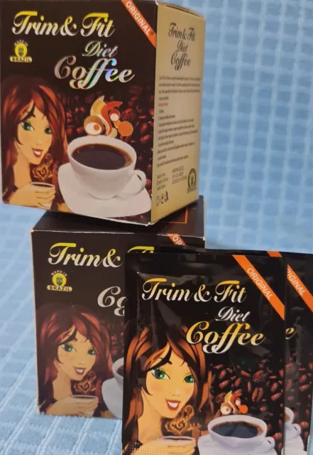 Café dietético Trim and Fit original: 1 paquete contiene 12 bolsos