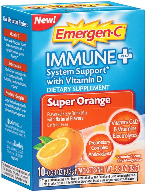 Emergen-C Immune Plus de Alacer, paquete de 10 paquetes Super Orange 5