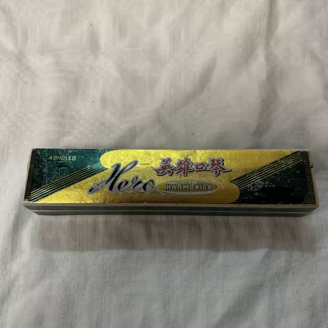 Hero Harmonica, 48 Holes, Excellent Condition In Original Box