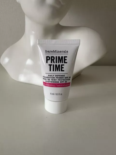 BAREMINERALS PRIME TIME ORIGINAL FOUNDATION PRIMER  15ml NEW