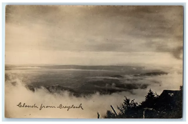 c1910's View Of Mt. Greylock Adams Massachusetts MA Antique RPPC Photo Postcard