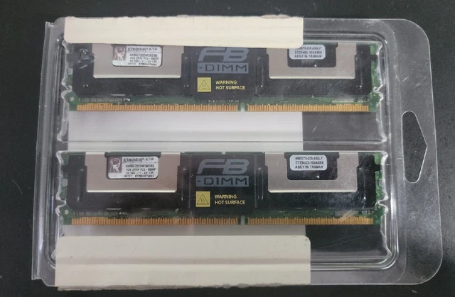 Kingston KVR667D2D4F5K2/8G 8GB (2x4GB) DDR2 ECC PC2-5300 Server Ram NEW!