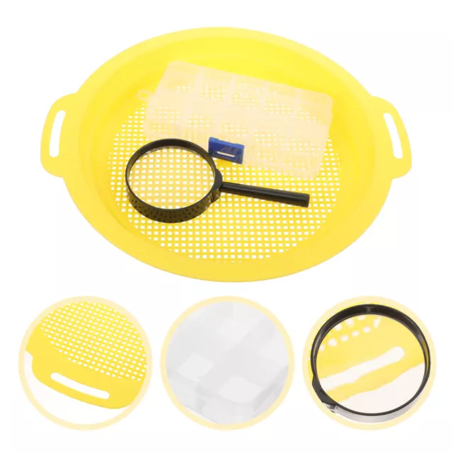 Gold Panning Kit for Beginners with Magnifier and Storage Box