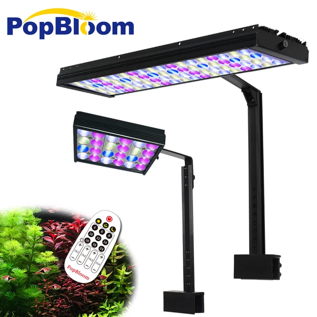 PopBloom Freshwater Led Aquarium Light Full Spectrum Planted Fish Tank Light LED