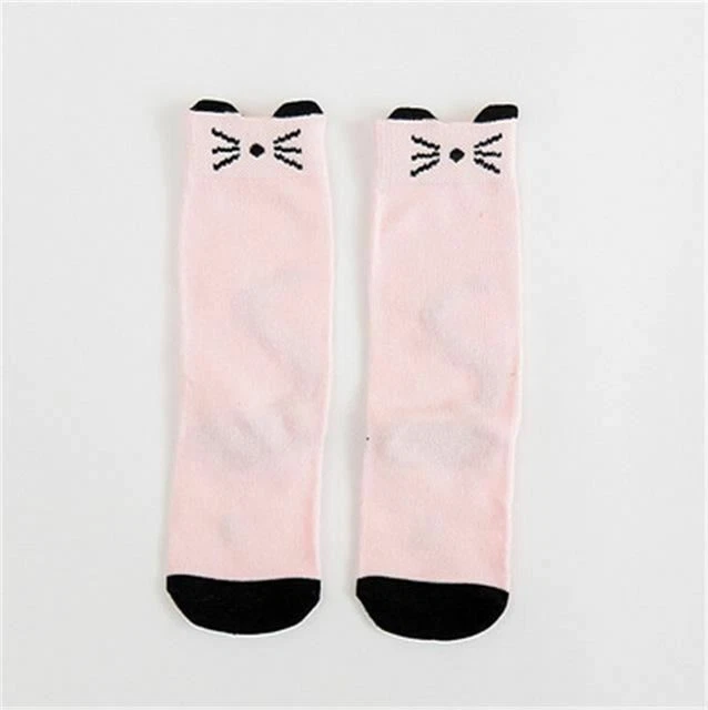 1 Paio Unisex Piacevole Carino Cartoon Fox Bambini Calzini Ginocchio Ragazza Del 8