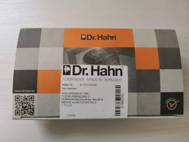 Dr.Hahn Türband KT-RN  K762G0000 3Tlg Rollenband für Kunstofftüren weiß RAL 9016