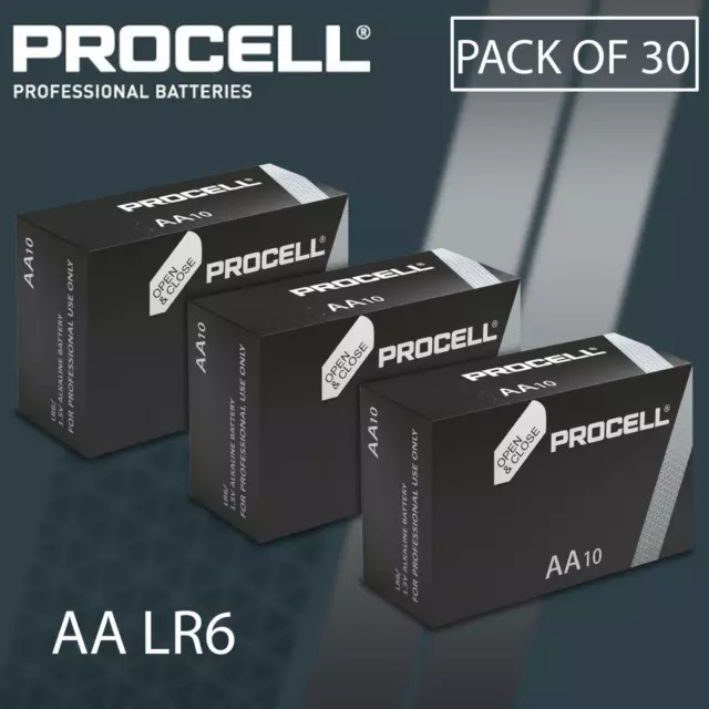 30 x piles AA Procell longue durée de vie MN1500 1,5V LR06 fiables longue durée de vie 2