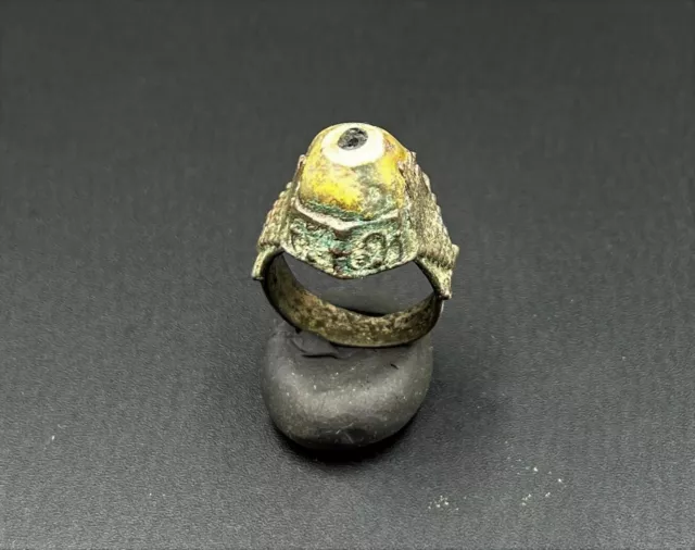 Antique Near Eastern Bactrian Roman Byzantine Greek Bronze Jewelry Ring