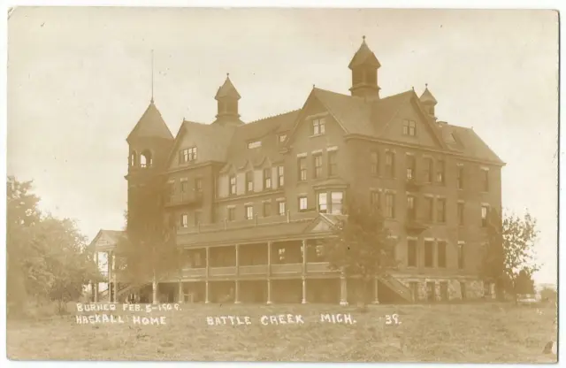 Battle Creek Michigan MI ~ Haskell Home for Orphans RPPC Real Photo c.1908