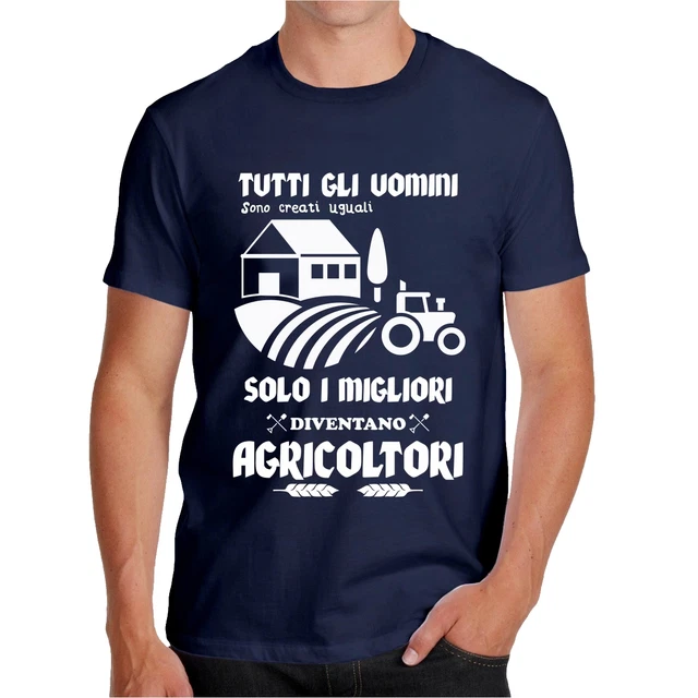 T-Shirt Tutti Gli Uomini Nascono Uguali Maglietta Divertente T Shirt Agricoltori